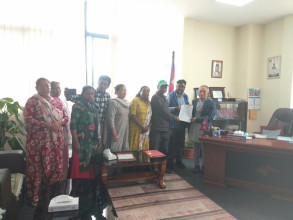 होल्डिङ सेन्टरका सुकुम्बासी मानवअधिकार आयोगमा (तस्बिरहरु)