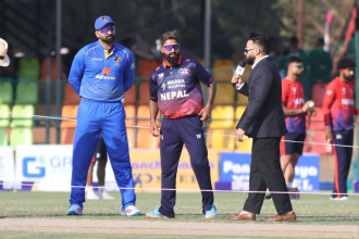 वर्षाका कारण रोकियो नेपाल र यूएईबीचको खेल