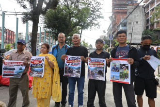 त्रिशूली–३ ‘बी’मा उद्धार तीव्र पार्न माइतीघरमा धर्ना