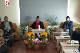 ओली निवास गुण्डुमा एमाले सचिवालय बैठक बस्दै
