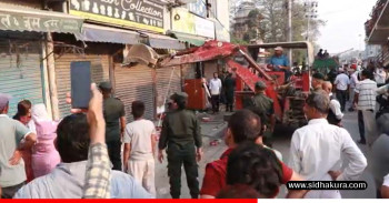 बुटवल उपमहानगरपालिकाद्वारा फुटपाथ अतिक्रमण हटाउने अभियान सुरु