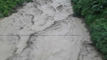 पर्वतको मोदीखोलामा बाढी, सतर्कता अपनाउन आग्रह
