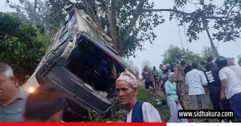 गोरखामा रात्रिबस दुर्घटना हुँदा २१ जना घाइते