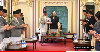 आयोगद्वारा निर्वाचन प्रतिवेदन राष्ट्रपति समक्ष पेस