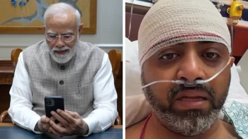 ककपिटमा छुरा रोपिएका पाइलटको मोदीसँग भिडियो कल, अस्पतालबाट के  भने ?