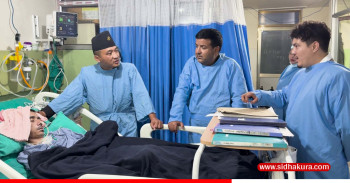 जेनजी आन्दोलनका घाइते भेट्न केएमसी अस्पताल पुगे गृहमन्त्री गुरुङ