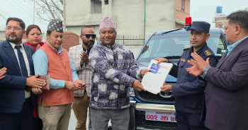 सूर्यविनायकद्वारा प्रहरी बृत्त जगातीलाई गाडी हस्तान्तरण