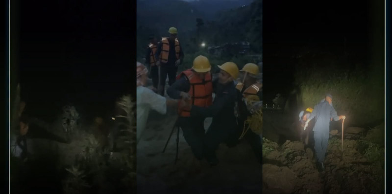 घरमाथिबाट पहिरो खसेपछि बाजुराका १३ परिवारका ८३ जनालाई सारियो सुरक्षित स्थानमा