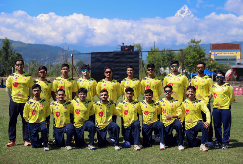 भुटानको राष्ट्रिय क्रिकेट टोली पोखरामा (तस्बिरहरू)