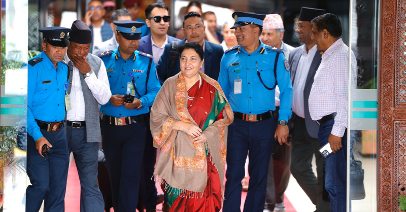 पूर्वराष्ट्रपति भण्डारी स्वदेश फिर्ता
