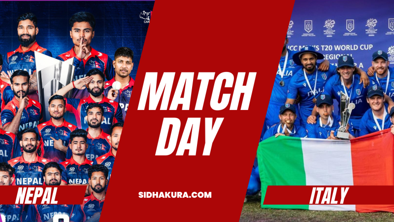 इटालीविरुद्धको खेलमा नेपालले टस हारेर ब्याटिङको निम्तो पायो