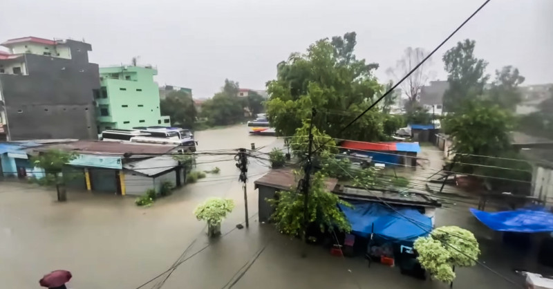 धनगढीमा भारी वर्षा, एक दर्जन बढी बस्ती जलमग्न