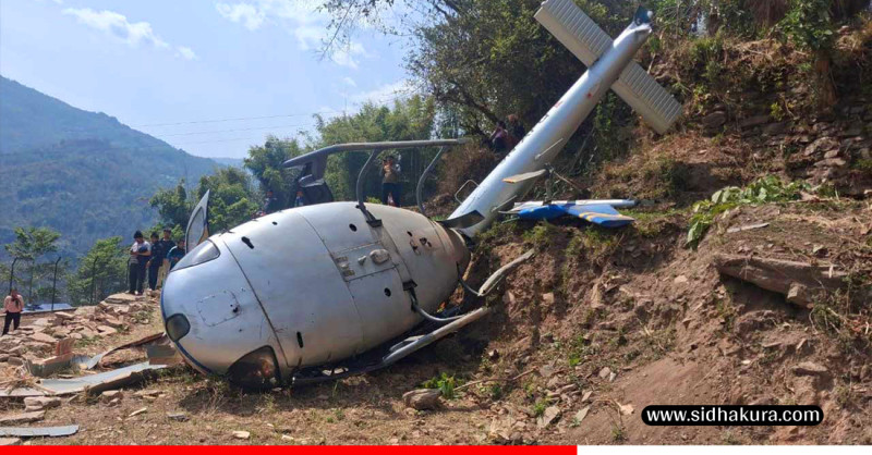 खोटाङ हेलिकप्टर दुर्घटनाका घाइतेको बयान: चालकले धन्न इन्जिन बन्द गरे‍‍‍‍ 