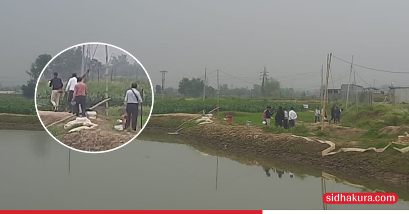 गाडी दबिएको स्थानको अध्ययन गर्न पुग्यो भूगर्भविद्को टोली