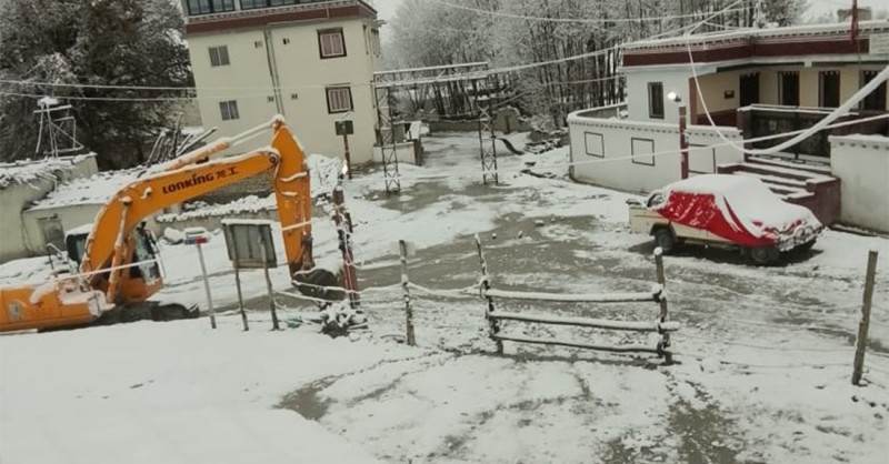 मुस्ताङमा भारी हिमपात