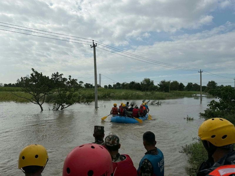 कालीगण्डकी उर्लिएपछि पर्वतदेखि परासीसम्मै खटियो सेना