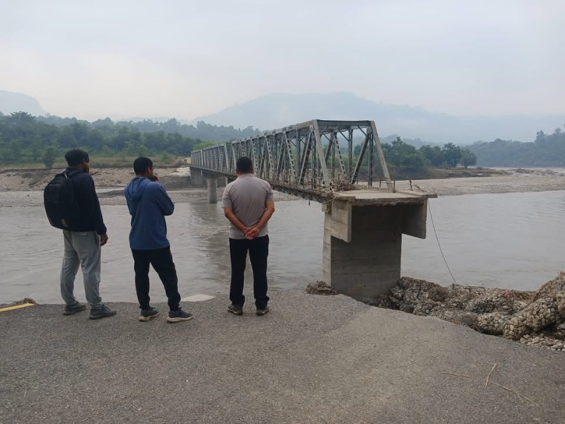कालीगण्डकी पुलको तनहुँतर्फको पहुँच सडक पुनर्निर्माण हुँदै