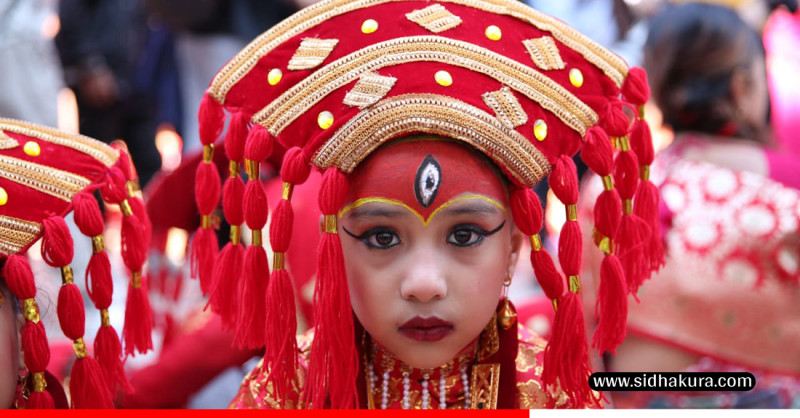 बसन्तपुरमा सामूहिक कुमारी पूजा (तस्बिरहरु)