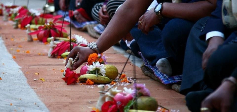 आज नेवार समुदायमा म्हः पूजा गरिँदै