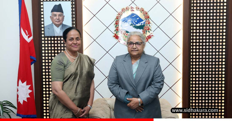 प्रधानमन्त्री कार्कीसंग श्रीलंकाली राजदूत डेल्पिटियाको शिष्टाचार भेट