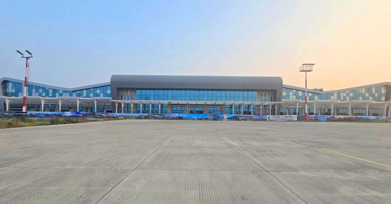 निर्धारित समयभन्दा अगावै  तयार भयो राँझा विमानस्थलको नयाँ टर्मिनल भवन