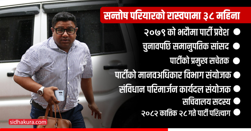 सन्तोष परियारः भविष्य खोज्दै रास्वपा आए, अवसर लिए, बाटो लागे