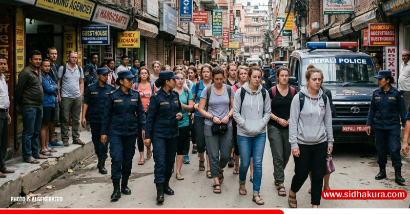अनैतिक क्रियाकलाप संलग्न आरोपमा २० जना विदेशी महिला ठमेलबाट पक्राउ
