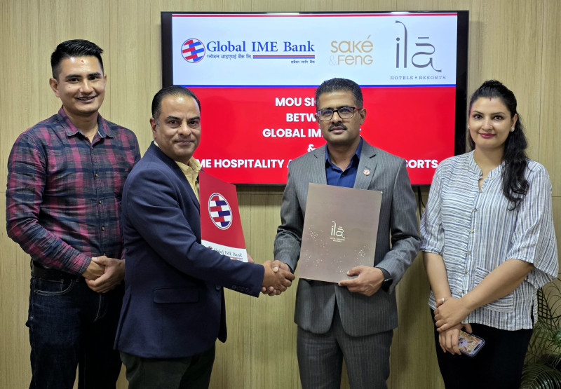 ग्लोबल आइएमई बैंकका ग्राहकलाई आइएमई हस्पिटालिटी र इला होटल एण्ड रिसोर्टका सेवामा १५% सम्म छुट