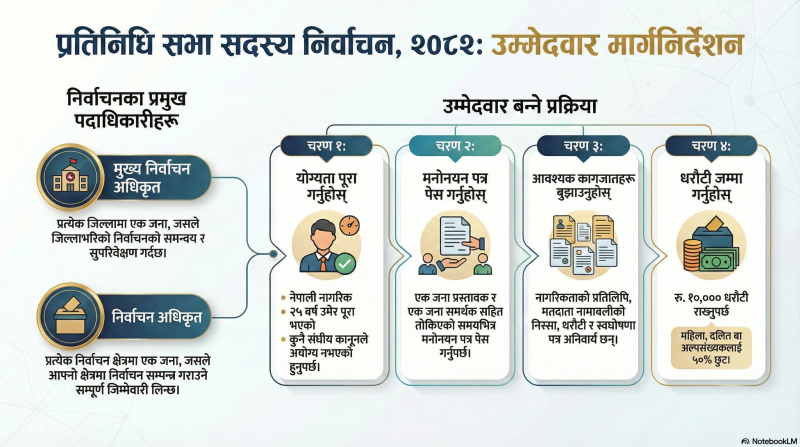 यस्ता छन् प्रतिनिधिसभा सदस्य निर्वाचनका लागि उम्मेदवारी दर्ता गर्दा पेस गर्नुपर्ने कागजात