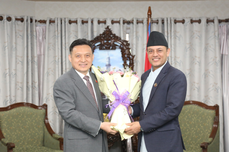 सभामुख अर्यालसँग चिनियाँ राजदूतको शिष्टचार भेट