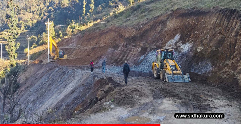 सालझण्डी–ढोरपाटन सडकः तीन पटक म्याद थप्दा ६० प्रतिशत काम