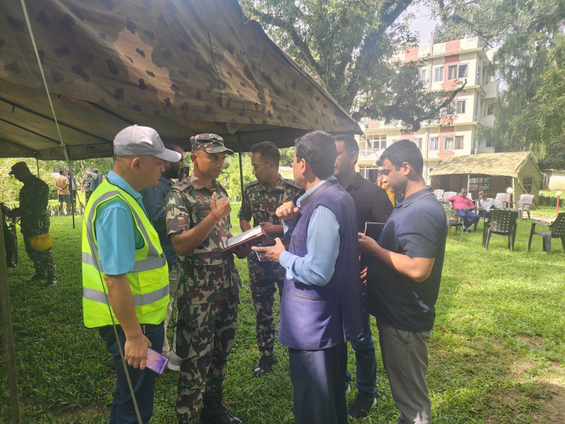 अपर त्रिशूली ३ ‘ए’ मा हेलिकप्टर अवतरण, विद्युत् पुनर्स्थापनाका लागि उच्चस्तरीय टोली फिल्डमा
