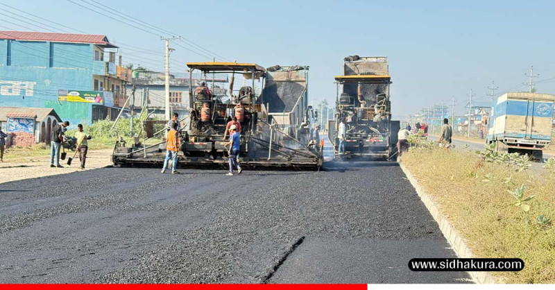 नारायणगढ–बुटवल सडक खण्डको भौतिक प्रगति ७६ प्रतिशत