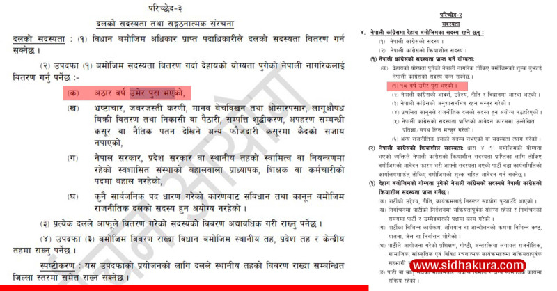बालबालिका पनि कांग्रेसको क्रियाशील सदस्य, कानुन र पार्टी विधानविपरीत बनाइयो प्रतिनिधि