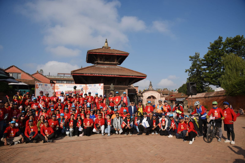 पोलियो अन्त्यको सन्देश बोकेर उपत्यकाका सात सम्पदा स्थलमा ५०० बढी साइकल यात्री