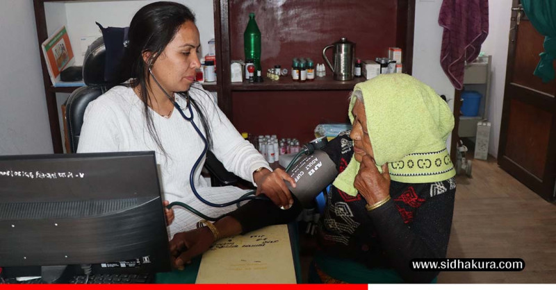 म्याग्दीको मङ्गलाघाटमा सञ्चालित सामुदायिक स्वास्थ्य केन्द्रलाई भाडा तिर्नै समस्या