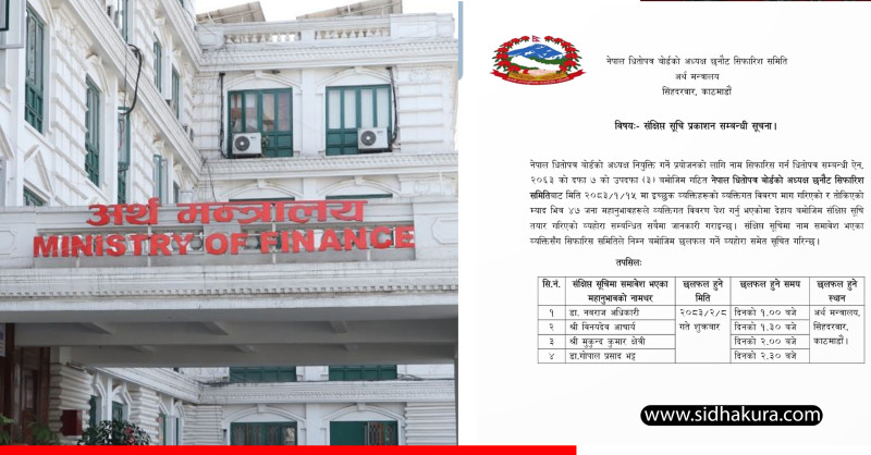 धितोपत्र बोर्ड अध्यक्ष: को को परे सर्टलिस्टमा ?