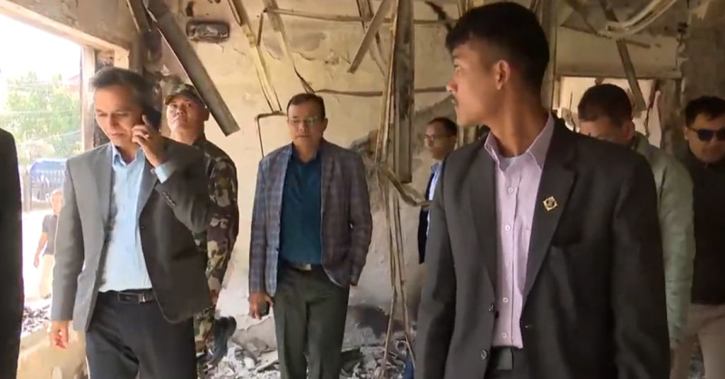 गृहमन्त्रीद्वारा पूर्व राष्ट्रपति विद्यादेवी भण्डारीको घरको अवलोकन