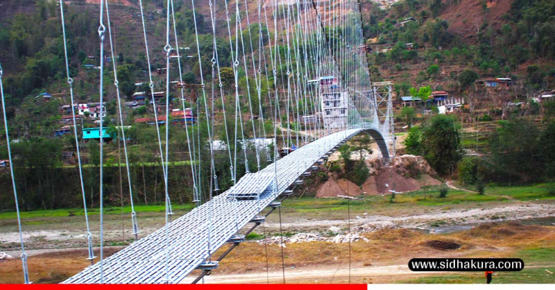 गुल्मीमा सम्झौताको पाँच महिनाअगावै  झोलुङ्गे पुल निर्माण सम्पन्न