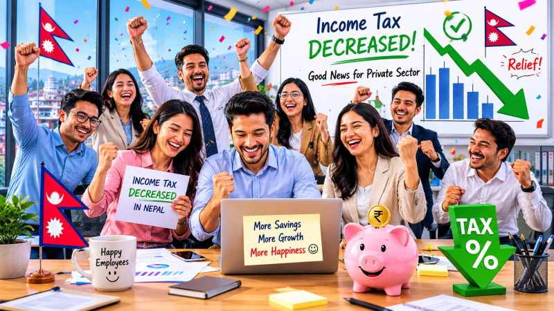 घट्यो आयकरः  कति तलब भएका व्यक्तिले कति तिर्नुपर्छ ?
