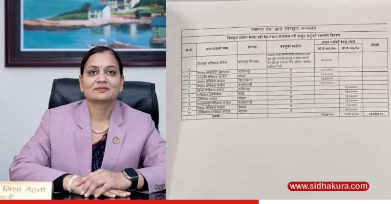 स्वास्थ्यमन्त्री  मेहताको एक्सन: उपेन्द्र महतोको मेडिसिटीदेखि सुनिल शर्माको केमसी र नोबेलसम्म कारबाहीमा