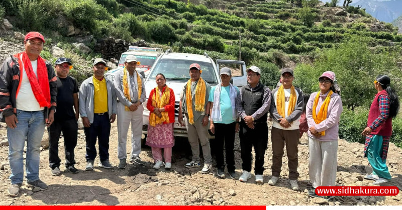 हुम्लाको स्याँडामा पहिलोपटक गाडी