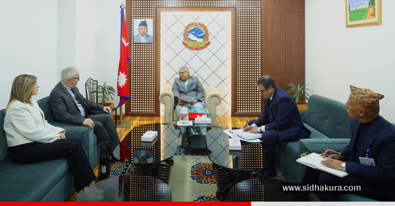 प्रधानमन्त्री कार्की र इजरायली राजदूत बासबीच शिष्टाचार भेट