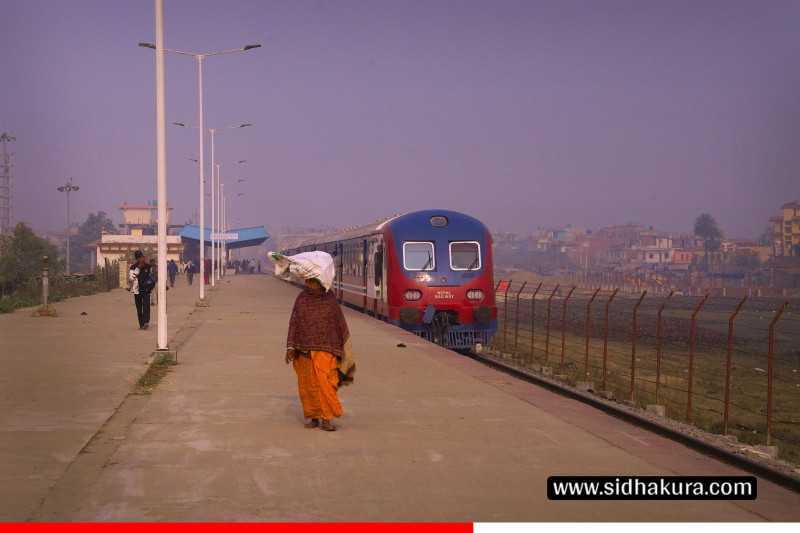 तस्विरमा कुर्था–जनकपुर–जयनगर रेल्वे