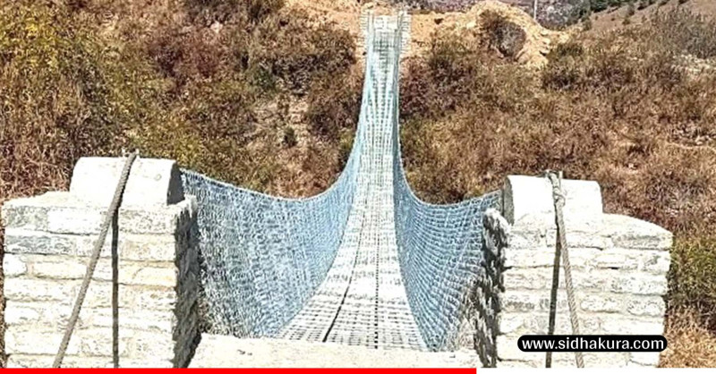 सिञ्जाको रनुखानामा झोलुङ्गे पुल निर्माण