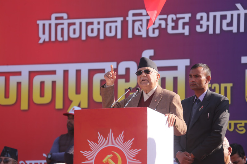 निर्वाचन हुन्छ भन्ने भ्रम हो, कार्की सरकार असंवैधानिक छः केपी ओली