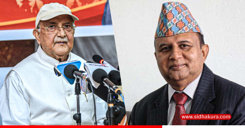 शंकर पोखरेल फकाउँदै केपी ओली, हाताहाती खोज्दैछन् पोखरेल