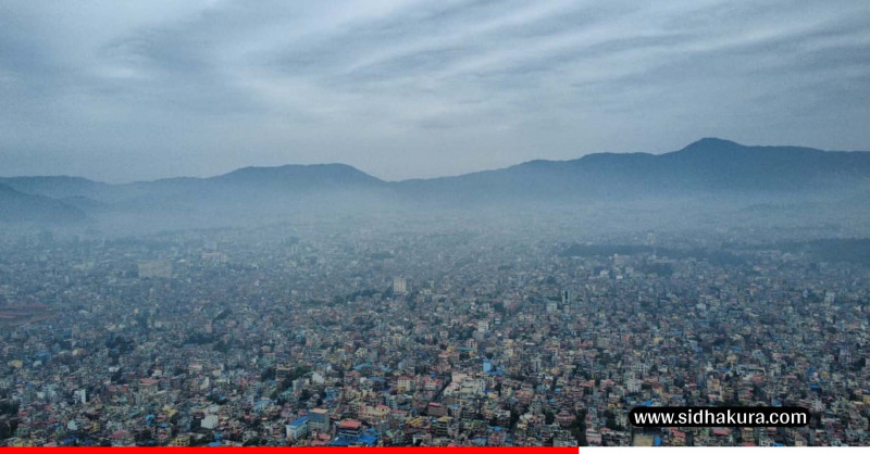 पश्चिमी वायुको प्रभावले धुम्मियो काठमाडौं(तस्बिरहरु)