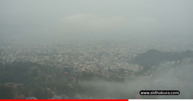 काठमाडौं उपत्यकामा बिहानै देखि मध्यम वर्षा(तस्बिरहरु)