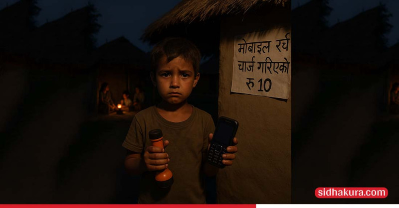 मोबाइल र टर्च चार्ज गरेको १० रुपैयाँ